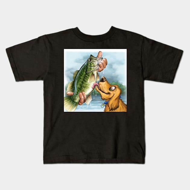 The fisherman of murga art Kids T-Shirt by The Murga Art